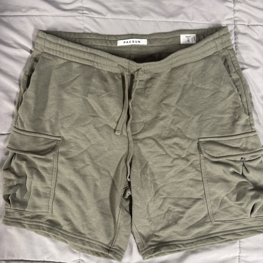 PacSun Green Cargo Shorts Lightweight Casual